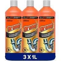 Drano Rohrreiniger Extra Stark Gel 3 x 1 l
