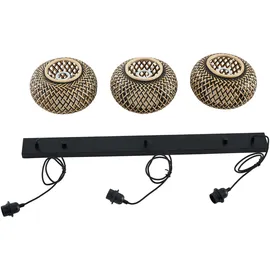 LINDBY Nerys 3 Pendelleuchte Black/Wood & Esszimmer Von