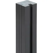 Floraworld Zaunpfahl 7 x 265 cm Schwarz/Aluminium