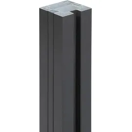 Floraworld Zaunpfahl 7 x 265 cm Schwarz/Aluminium
