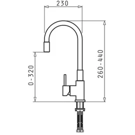 PYRAMIS Pyramide Flessi Küchenarmatur Grau