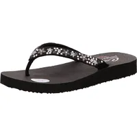 SKECHERS Damen Meditation Sneaker, Schwarze Mitobuck Schmuckverzierung, 38 EU
