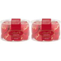 Lindt Schokolade Vollmilch Schokoladenherzen | 300 g | 15 x zartschmelzende Alpenvollmilch Schokolade in Herzform | Schokoladengeschenk (Packung mit 2)