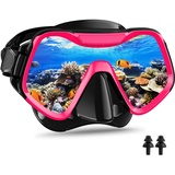 Taucherbrille Erwachsene, Arlierss Schnorchelmaske, 180°Panorama Gehärtetes Glas Schwimmbrille mit Nasenabdeckung, Anti-Fog Tauchmaske, Tauchermaske Erwachsene für Schnorcheln Schwimmen, Unisex