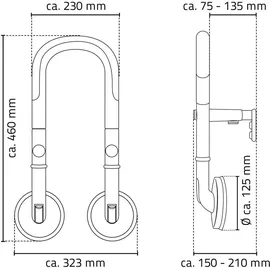 RIDDER Badewannen-Einstiegshilfe Rob mit Saugern weiß