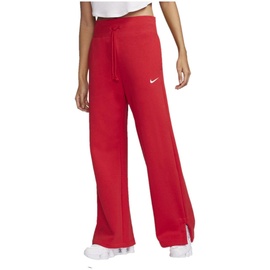 Nike Damen Full Length Pant W NSW Phnx FLC Hr Pant Wide, University Red/Sail, S