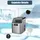 Goplus Eiswürfelbereiter, 3,2 L Wassertank, Eiswürfelmaschine, Ice Maker, Produktionszeit 15-20 min, 18 kg/24 h, Timer bis 24 h, mit LCD-Display,... - Silber