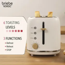 Briebe TA1166WHT 6 Toast Stufen Weiß