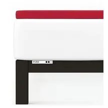 schlafgut Pure Topper Baumwolle 180 x 200 - 200 x 220 cm red deep