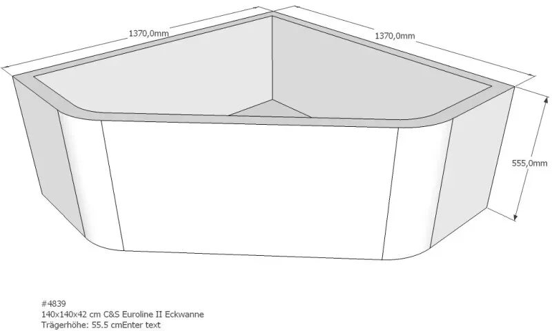 Schröder Badewannenträger für Euroline II