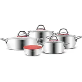 KARACA Emirgan XL Topf-Set 10-tlg. 10 x Kochtopf + Glasdeckel