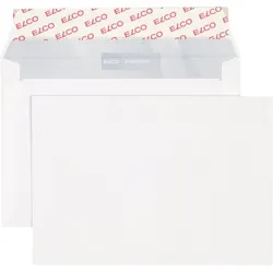 ELCO FSC Briefumschlag im Format C6, hochweiss mit grauem Innendruck und Haftklebung, 100 g, 1 Pack = 500 Stück