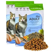 Lyra Pet Lecker.Pet® Leo's Adult Geflügel & Forelle Katzenfutter Trockenfutter Vollnahrung