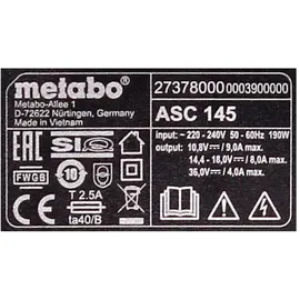 Metabo Basis Set 4 x 5,2 Ah + 2 x Schnellladegerät ASC Ultra + Metaloc
