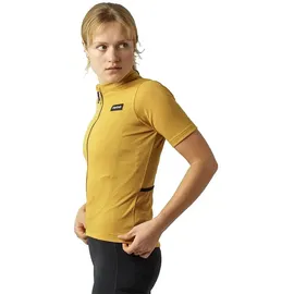 GripGrab EXPLR Merinotech Kurzarmtrikot senfgelb / S