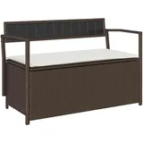 Maison Exclusive - Gartenbank Mit Stauraum Und Kissen Braun Poly