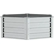 furnicato Garten-Hochbeet 129 x 45 x 45 cm Silber