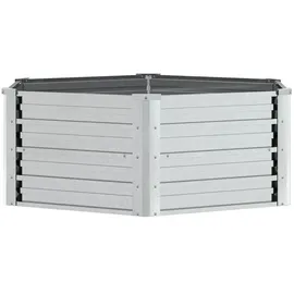 furnicato Garten-Hochbeet 129 x 45 x 45 cm Silber