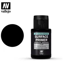 Vallejo 77660 Grundierung, schwarz, glänzend, 32 ml