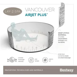 BESTWAY Lay-Z-Spa WLAN-Whirlpool Vancouver AirJet Plus Ø 155 x 60 cm