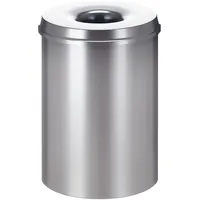 V-Part Feuerlöschender Papierkorb 30 l Silber