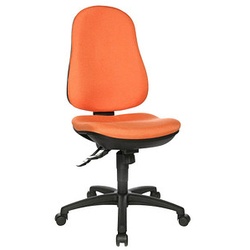 Topstar Bürostuhl Support SY, 8550 G04 Stoff orange, Gestell schwarz