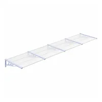 vidaXL Vordach 396 x 90 cm grau