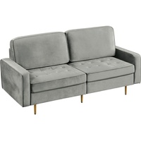 2-Sitzer Sofa Bequeme Sitzcouch mit Metallbeinen Polstersofa für kleine Räume