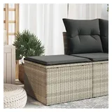 vidaXL Gartenhocker mit Kissen 55 x 55 x 37 cm hellgrau