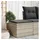 vidaXL Gartenhocker mit Kissen 55 x 55 x 37 cm hellgrau