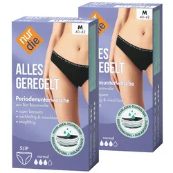 NUR DIE Damen Periodenunterwäsche Alles Geregelt Slip normal 2er Pack