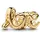 Pandora Slide-Charm Love Gold