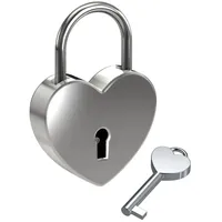 BASI 0006-0700 Vorhängeschloss 45mm Liebesschloss Silber