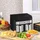 Homcom Heißluftfritteuse 8L Fritteuse mit Doppelkammer, Airfryer mit 10 Programmen, 2400 W Luftfritteuse mit Touchscreen, Rezeptur, ohne Öl, Schwarz - Schwarz