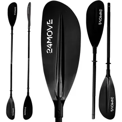 24MOVE® Doppelpaddel LAGO Aluminium Paddel, Stand-Up Paddling, Paddel für Kajak, 220 cm, verstellbar
