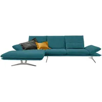 Koinor Ecksofa, Türkis, Textil, Uni, 3-Sitzer, Ottomane links, L-Form, 314x159 cm, Goldenes M, Fußauswahl, Stoffauswahl, seitenverkehrt erhältlich, Hocker Rücken echt, individuell planbar, in den Filialen erhältlich, Wohnzimmer, Sofas & Couches, Wohnlandschaften, Ecksofas