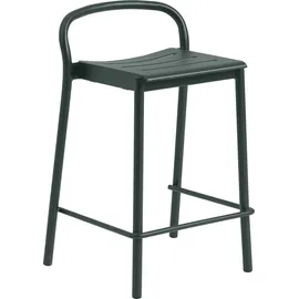 Muuto Linear Steel Barhocker, höhe 65 cm, dunkelgrün