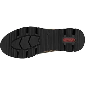 Rieker N6352-90 Schlupfstiefel Textil & Synthetik Damen in braun-Kombi - Gr. 40