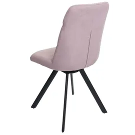 Mendler Esszimmerstuhl HWC-J69 Samt rosa 2er Set
