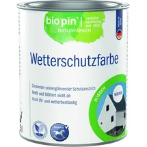 Biopin Wetterschutzfarbe Weiß seidenglänzend 0,75 l