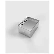 bodensteckdosen systemtechnik Bodensteckdose mit Deckel Alu Natur 3x Schuko 2f. RJ4