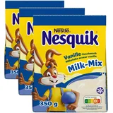 Nestlé Nesquik Milk-Mix Vanillegeschmack, Getränkepulver für Milchshakes & kalte Getränke, 3er Pack (1 x 350g)