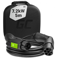 Green Cell Green Cell® EV20 Ladekabel für EV Elektroautos PHEV | 7,2kW | 32A | Typ 1 Typ 2 | 5 m