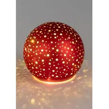 Formano LED Dekoobjekt Red Stars, Rot D:12cm Glas, LED fest integriert, Warmweiß, Batterie betrieben