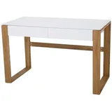 Möbilia Schreibtisch Herdis Weiß / Eiche