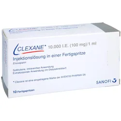 CLEXANE 10.000 I.E. 100mg/ml Inj.-Lsg.i.e.F.-Sp. 10 St