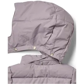 Wheat Winterjacke "WHEAT Puffer Jacket Karla", Mädchen, Gr. 110, schwarz lavender, 100% Polyester, unifarben, normal, ohne Ausschnitt, Jacken Winterjacke, atmungsaktiv