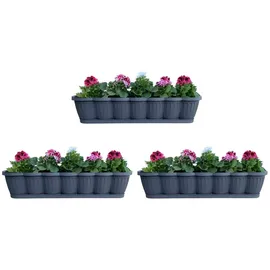 Buri Blumenkasten 80 x 20 x 16,5 cm Anthrazit