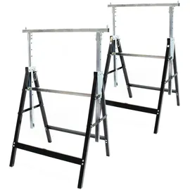 Wiltec Gerüstbock Stahl 58x68x80-130cm grau