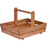 Dobar Erntekorb Eichenholz Massiv 42,5 x 31,5 x 12,6 cm natur